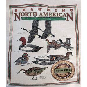 Browning Vintage North American Water Bird Guide Henley Shirt Large